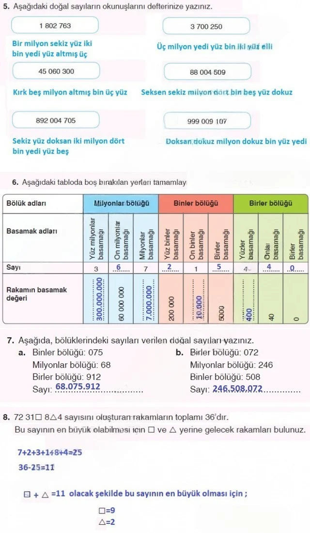 5. Sınıf Matematik Ders Kitabı Cevapları Koza Yayınları Sayfa 18 Çözüm Görseli