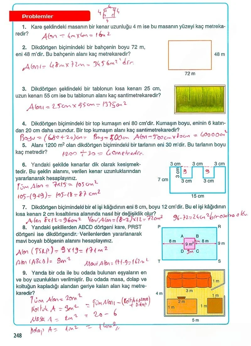 5. Sınıf Matematik Ders Kitabı Cevapları Koza Yayınları Sayfa 248 Çözüm Görseli