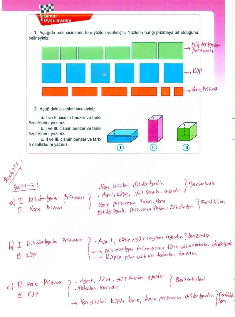 5. Sınıf Matematik Ders Kitabı Cevapları Koza Yayınları Sayfa 251 Çözüm Görseli
