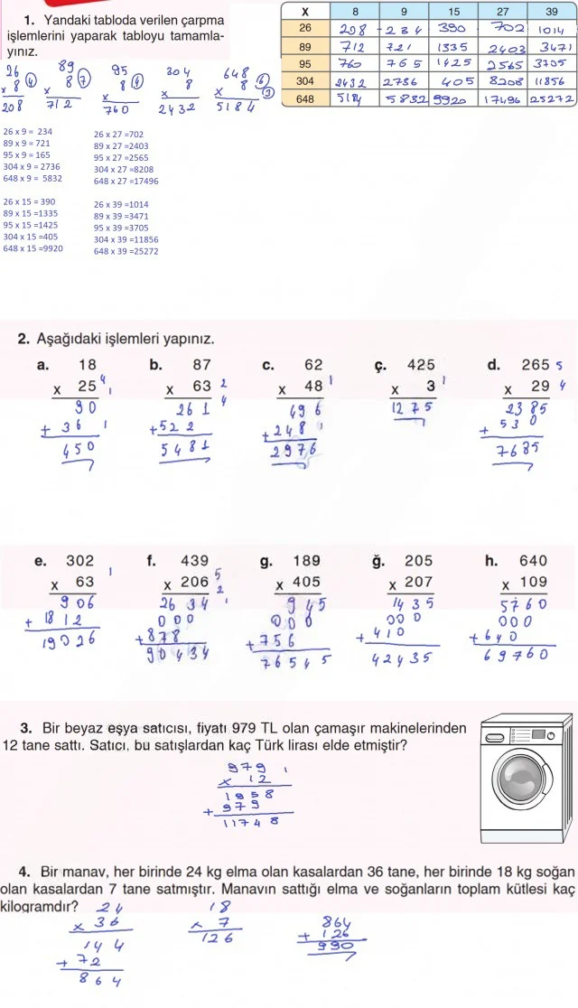 5. Sınıf Matematik Ders Kitabı Cevapları Koza Yayınları Sayfa 39 Çözüm Görseli