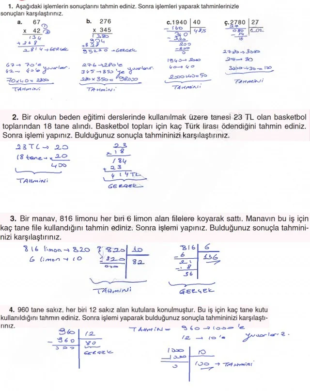 5. Sınıf Matematik Ders Kitabı Cevapları Koza Yayınları Sayfa 46 Çözüm Görseli