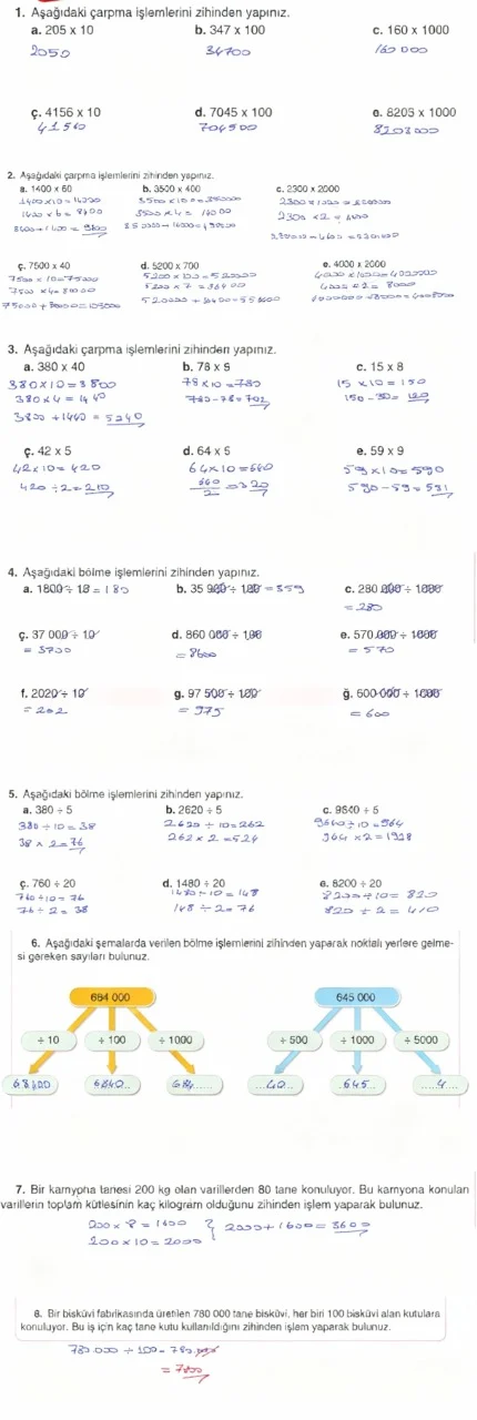 5. Sınıf Matematik Ders Kitabı Cevapları Koza Yayınları Sayfa 52 Çözüm Görseli