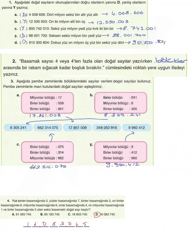 5. Sınıf Matematik Ders Kitabı Cevapları Koza Yayınları Sayfa 69 Çözüm Görseli
