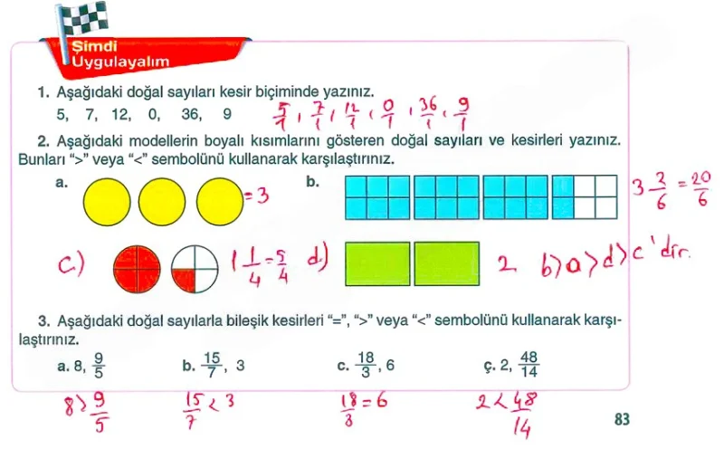 5. Sınıf Matematik Ders Kitabı Cevapları Koza Yayınları Sayfa 83 Çözüm Görseli