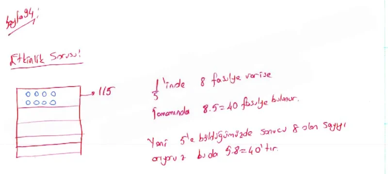 5. Sınıf Matematik Ders Kitabı Cevapları Koza Yayınları Sayfa 94 Çözüm Görseli