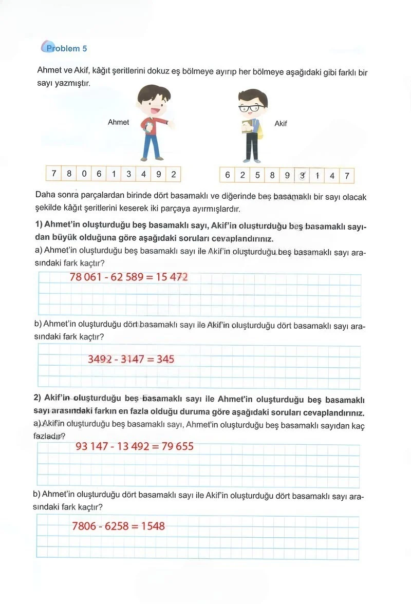 5. Sınıf Matematik Ders Kitabı Cevapları Meb Yayınları 1.Kitap Sayfa 116 Çözüm Görseli