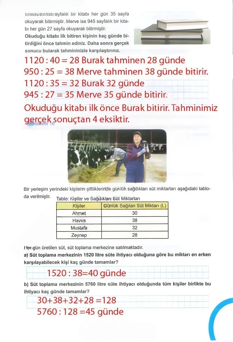 5. Sınıf Matematik Ders Kitabı Cevapları Meb Yayınları 1.Kitap Sayfa 127 Çözüm Görseli