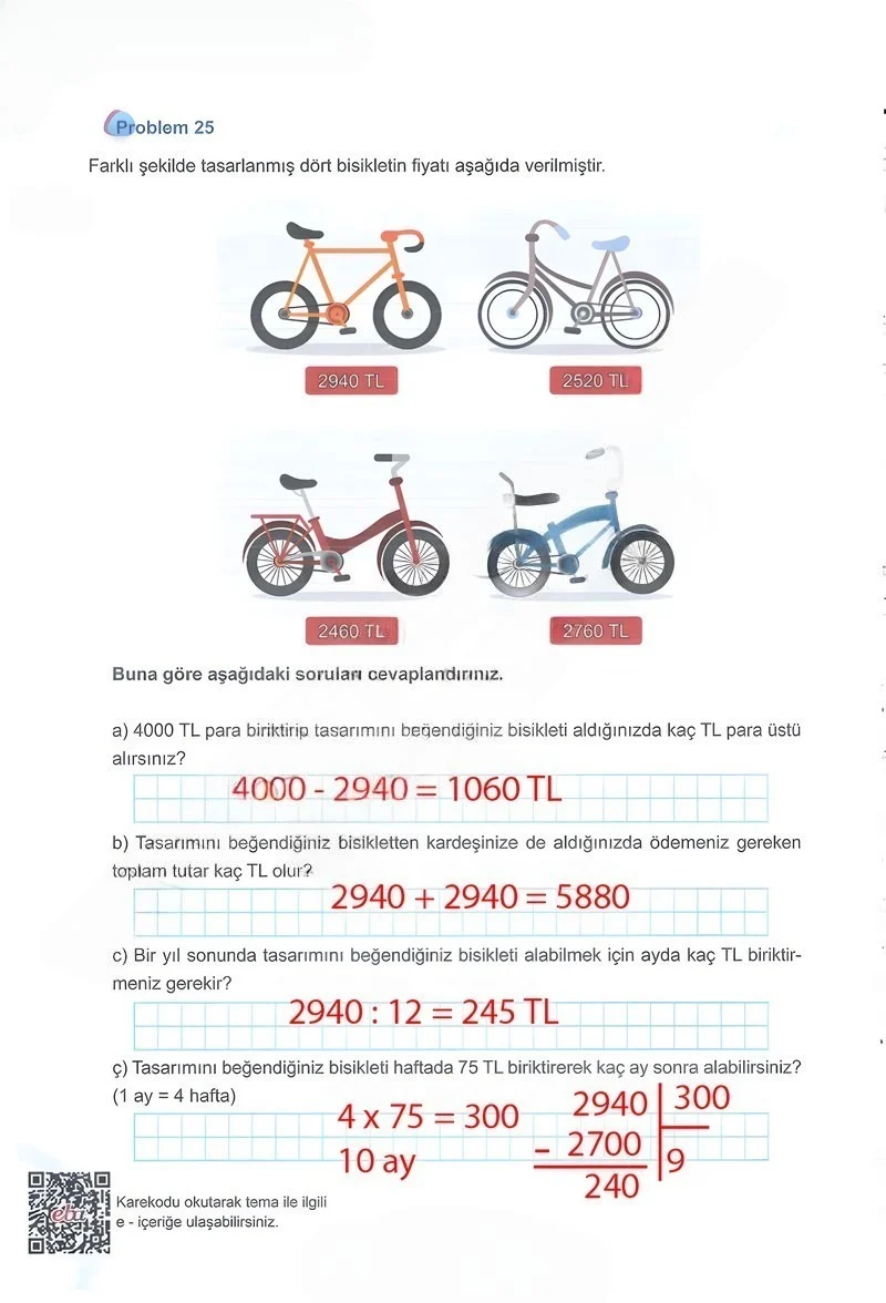 5. Sınıf Matematik Ders Kitabı Cevapları Meb Yayınları 1.Kitap Sayfa 134 Çözüm Görseli