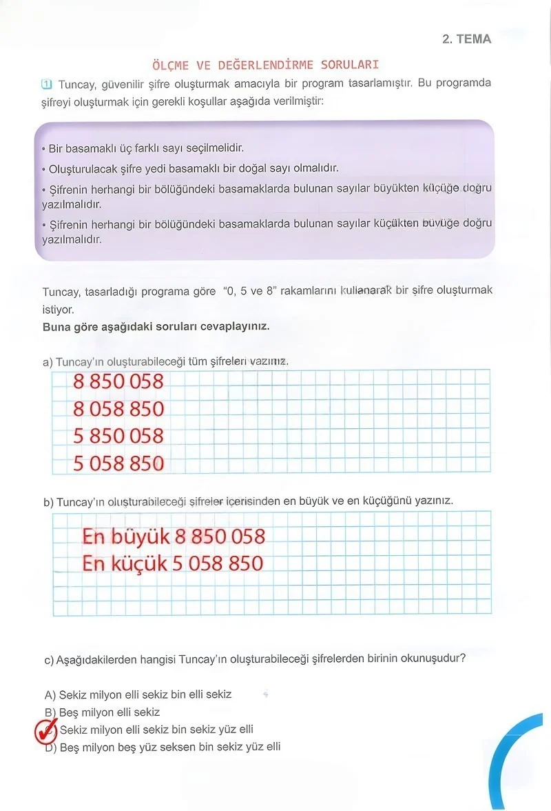5. Sınıf Matematik Ders Kitabı Cevapları Meb Yayınları 1.Kitap Sayfa 135 Çözüm Görseli