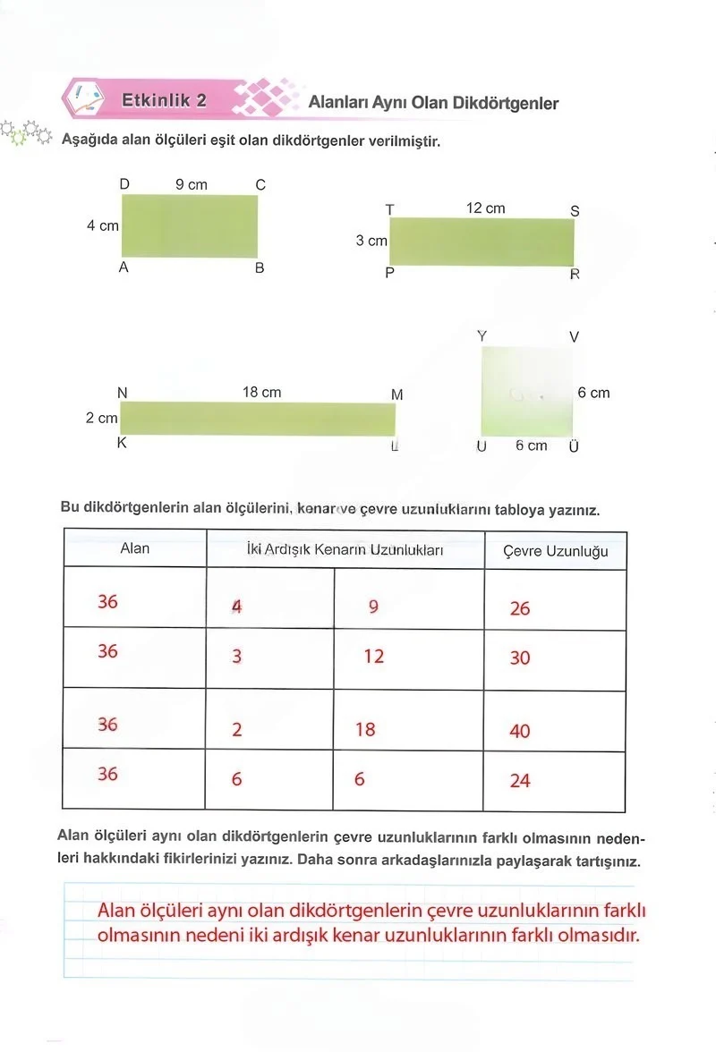 5. Sınıf Matematik Ders Kitabı Cevapları Meb Yayınları 1.Kitap Sayfa 152 Çözüm Görseli