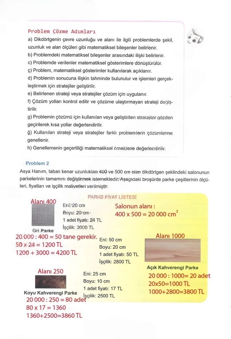 5. Sınıf Matematik Ders Kitabı Cevapları Meb Yayınları 1.Kitap Sayfa 158 Çözüm Görseli