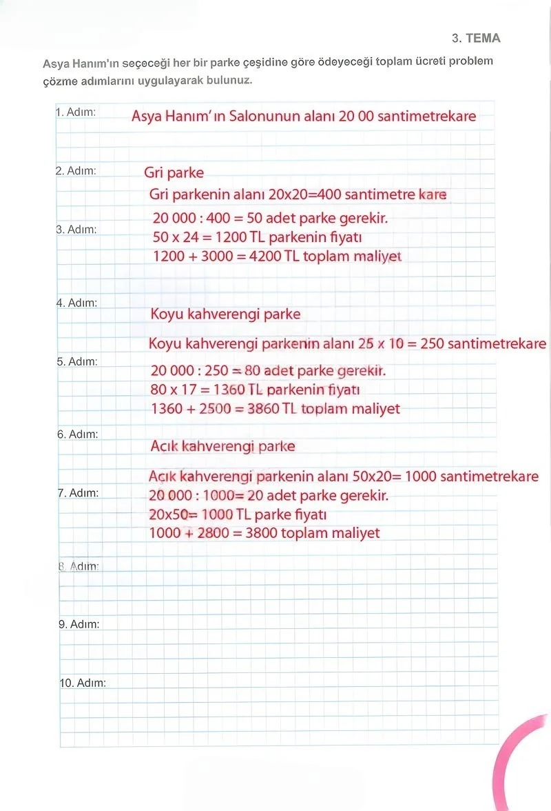 5. Sınıf Matematik Ders Kitabı Cevapları Meb Yayınları 1.Kitap Sayfa 159 Çözüm Görseli
