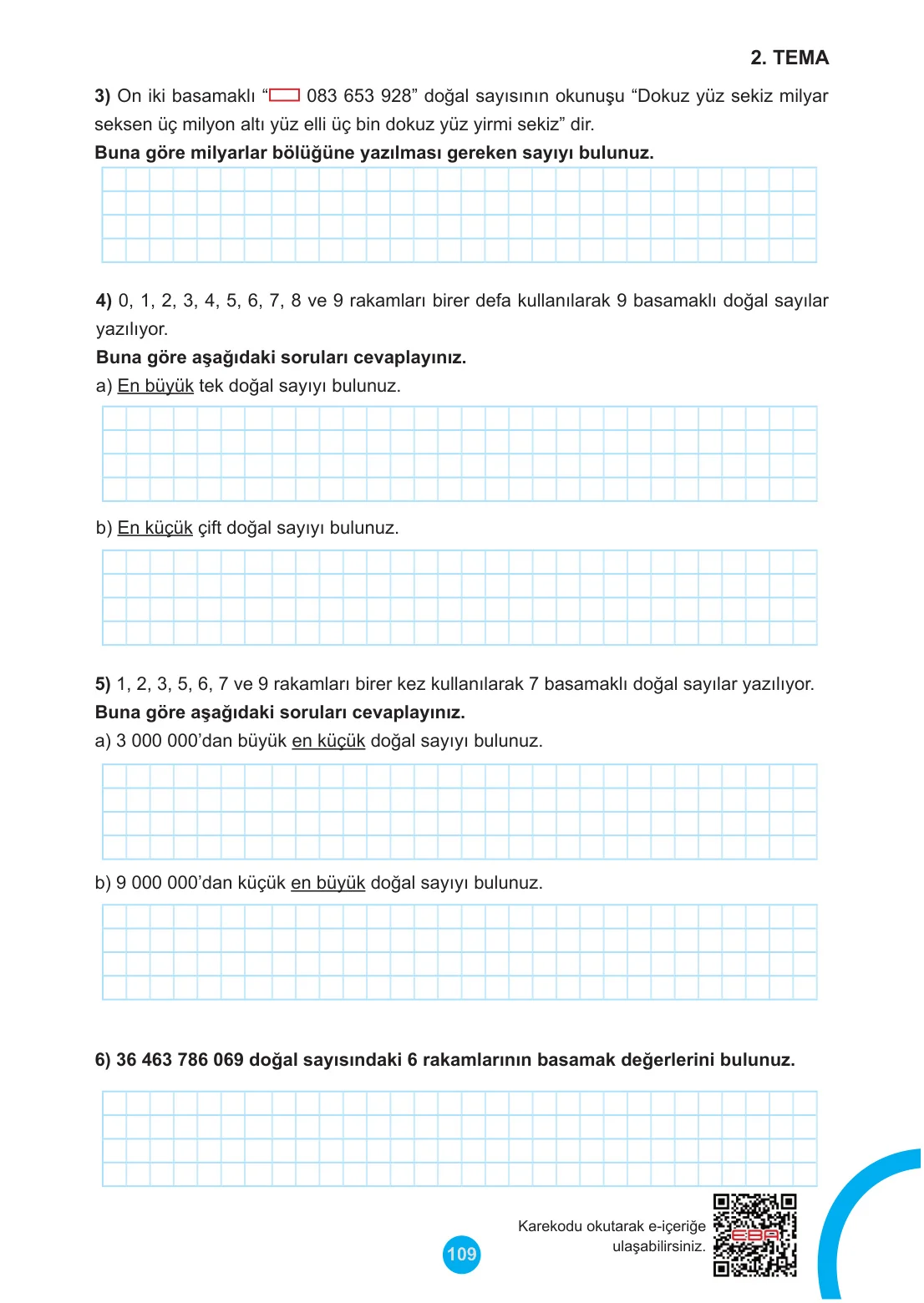 5. Sınıf Matematik Ders Kitabı Cevapları Meb Yayınları 1. Kitap Sayfa 109