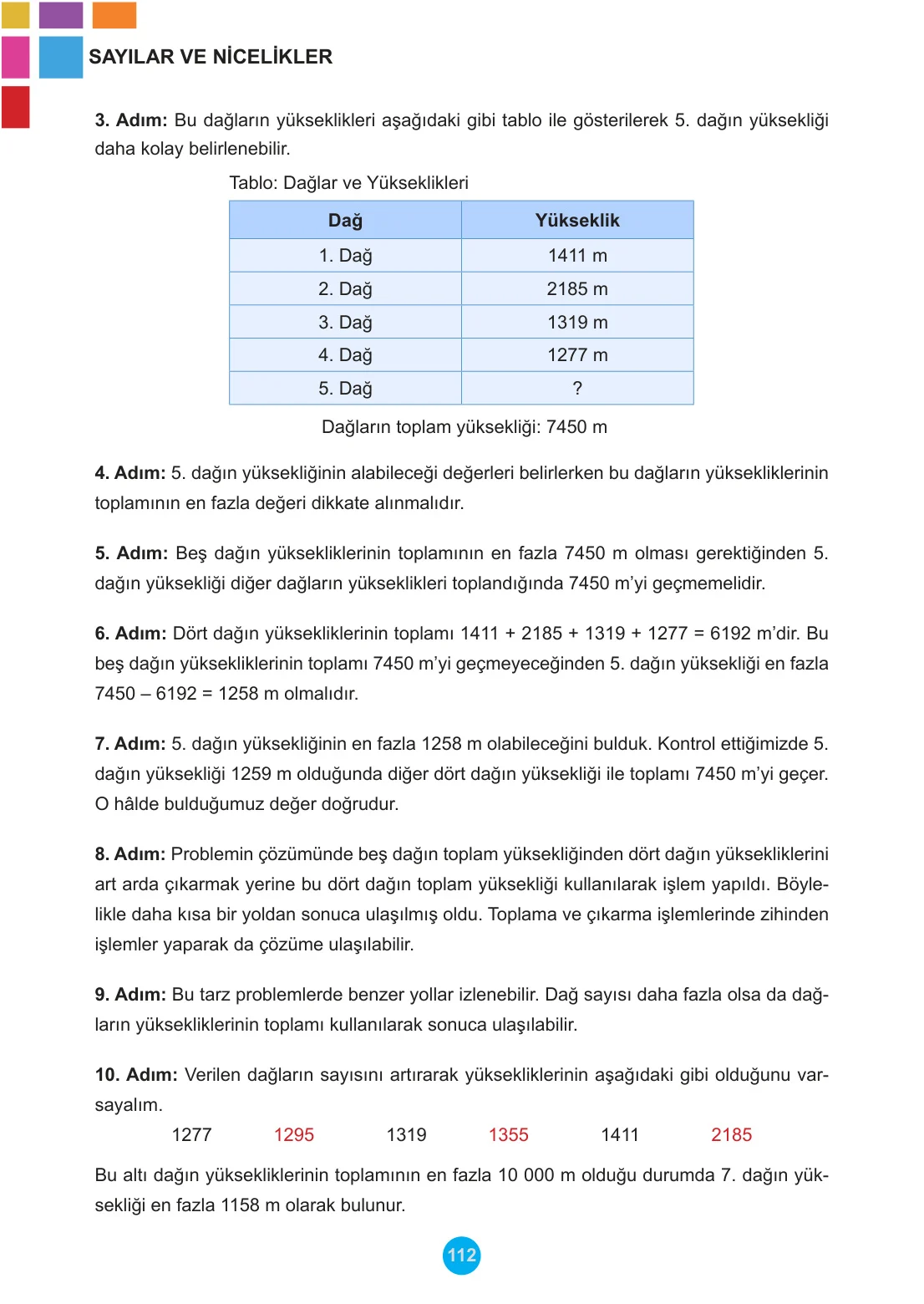 5. Sınıf Matematik Ders Kitabı Cevapları Meb Yayınları 1. Kitap Sayfa 112