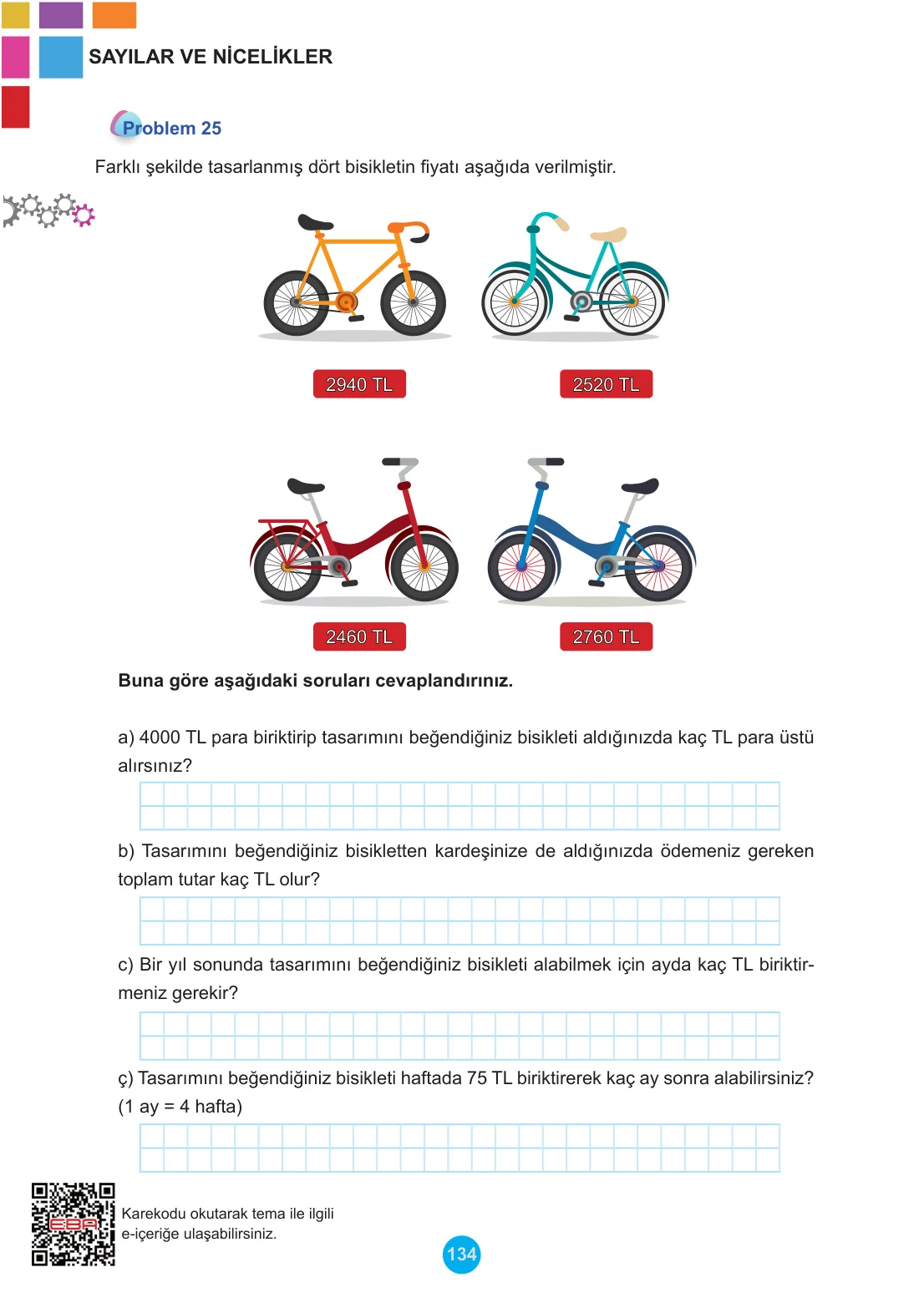 5. Sınıf Matematik Ders Kitabı Cevapları Meb Yayınları 1. Kitap Sayfa 134