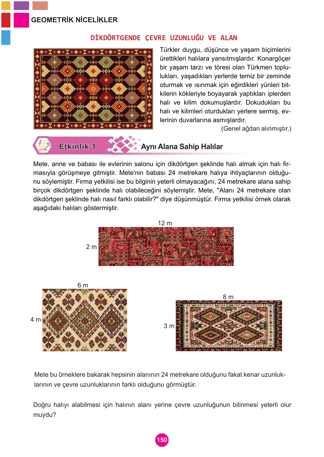 5. Sınıf Matematik Ders Kitabı Cevapları Meb Yayınları 1. Kitap Sayfa 150