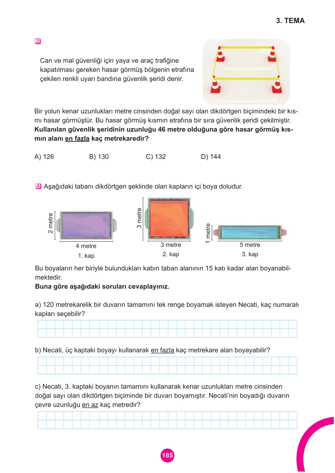 5. Sınıf Matematik Ders Kitabı Cevapları Meb Yayınları 1. Kitap Sayfa 165