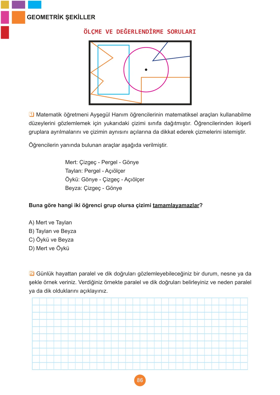 5. Sınıf Matematik Ders Kitabı Cevapları Meb Yayınları 1. Kitap Sayfa 86
