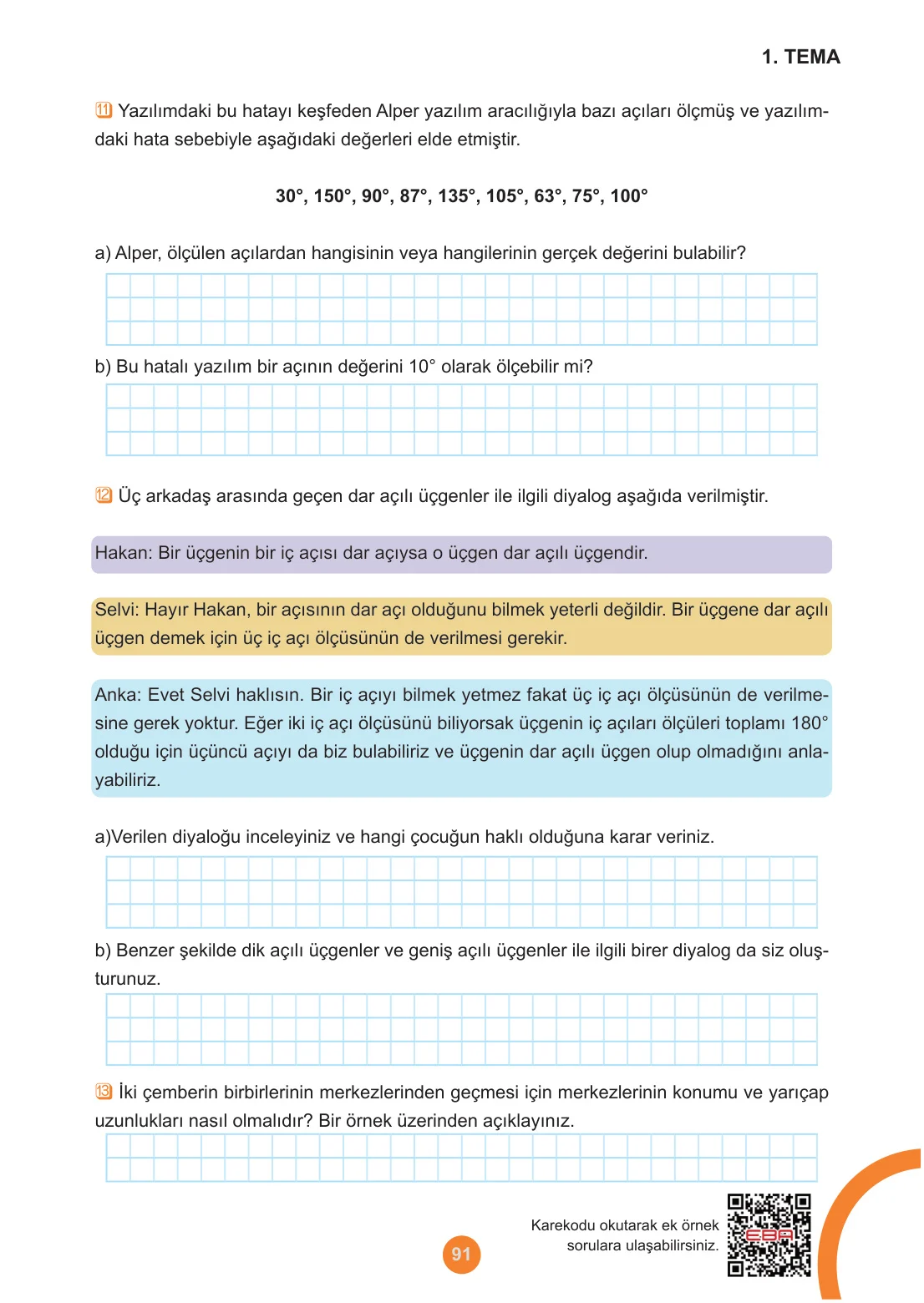5. Sınıf Matematik Ders Kitabı Cevapları Meb Yayınları 1. Kitap Sayfa 91