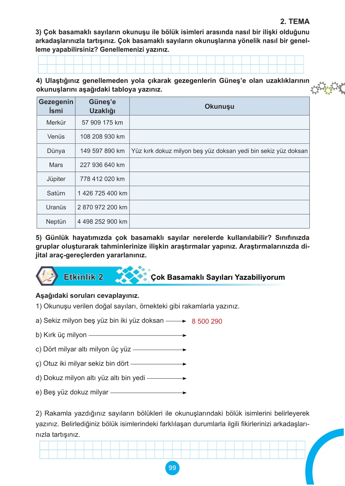 5. Sınıf Matematik Ders Kitabı Cevapları Meb Yayınları 1. Kitap Sayfa 99