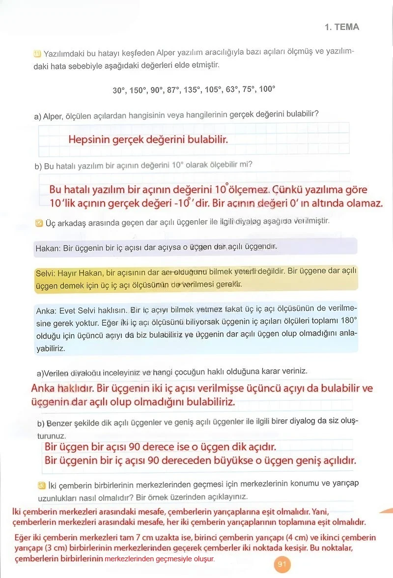 5. Sınıf Matematik Ders Kitabı Cevapları Meb Yayınları 1.Kitap Sayfa 91 Çözüm Görseli
