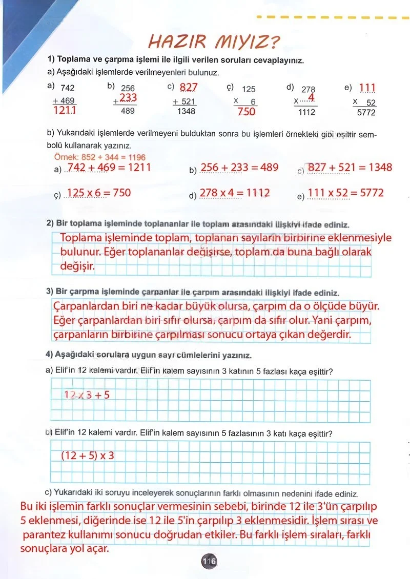 5. Sınıf Matematik Ders Kitabı Cevapları Meb Yayınları 2.Kitap Sayfa 116 Çözüm Görseli