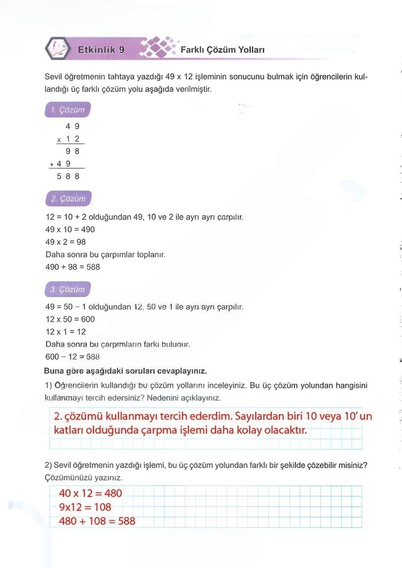 5. Sınıf Matematik Ders Kitabı Cevapları Meb Yayınları 2.Kitap Sayfa 126 Çözüm Görseli