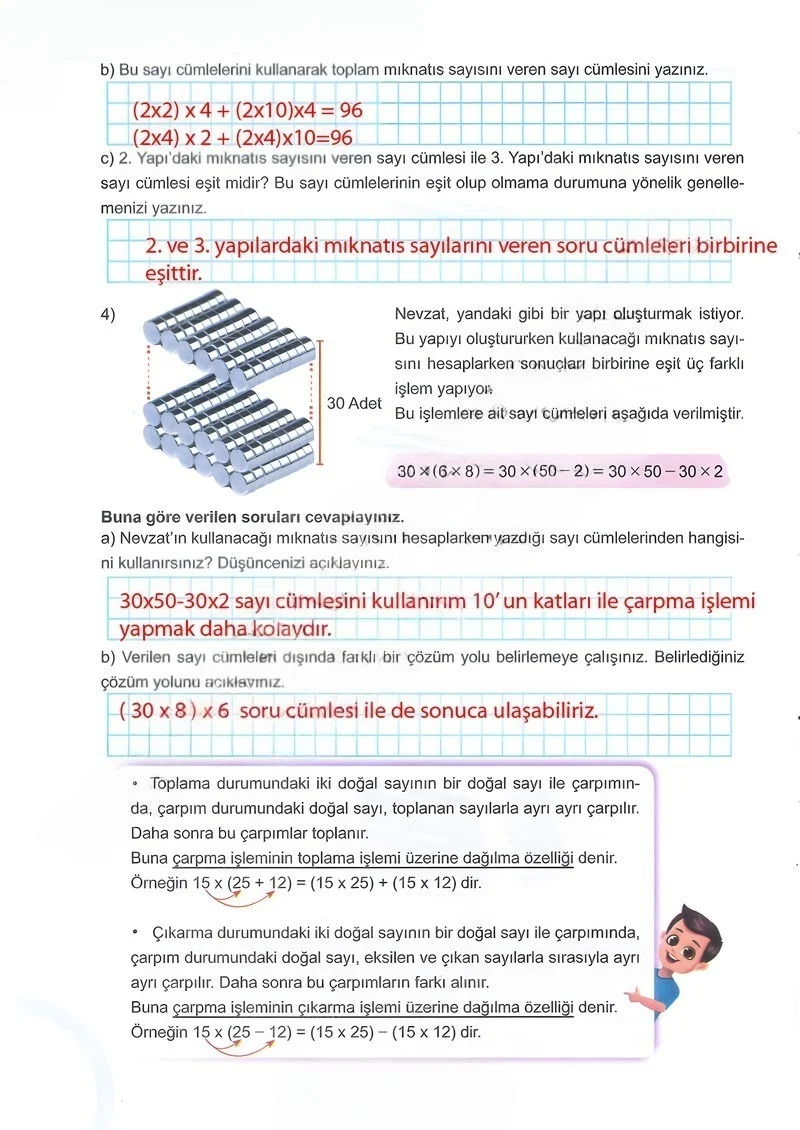 5. Sınıf Matematik Ders Kitabı Cevapları Meb Yayınları 2.Kitap Sayfa 128 Çözüm Görseli