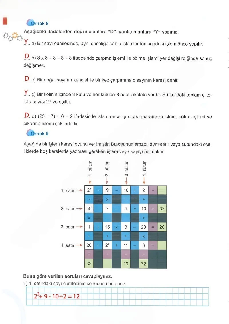 5. Sınıf Matematik Ders Kitabı Cevapları Meb Yayınları 2.Kitap Sayfa 136 Çözüm Görseli