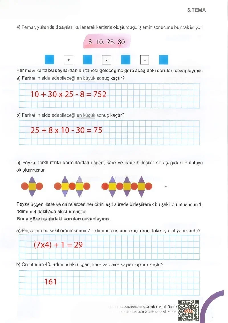 5. Sınıf Matematik Ders Kitabı Cevapları Meb Yayınları 2.Kitap Sayfa 163 Çözüm Görseli