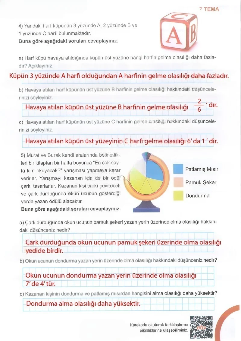 5. Sınıf Matematik Ders Kitabı Cevapları Meb Yayınları 2.Kitap Sayfa 181 Çözüm Görseli