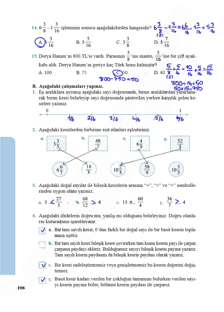 5. Sınıf Matematik Ders Kitabı Cevapları Özgün Yayınları Sayfa 108 Çözüm Görseli
