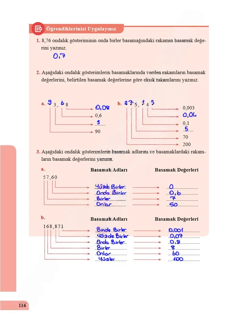 5. Sınıf Matematik Ders Kitabı Cevapları Özgün Yayınları Sayfa 116 Çözüm Görseli