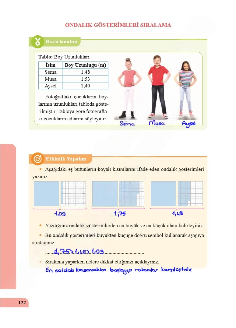 5. Sınıf Matematik Ders Kitabı Cevapları Özgün Yayınları Sayfa 122 Çözüm Görseli