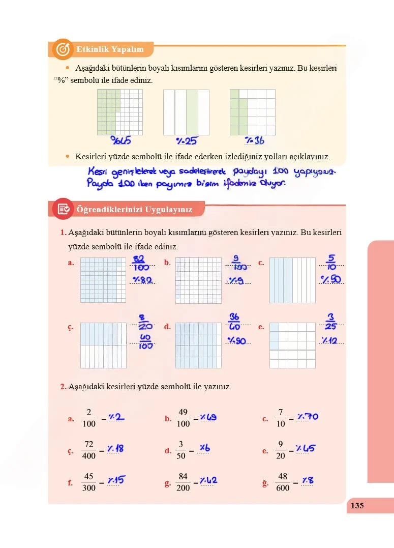 5. Sınıf Matematik Ders Kitabı Cevapları Özgün Yayınları Sayfa 135 Çözüm Görseli