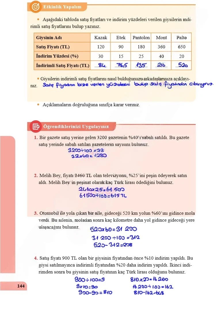 5. Sınıf Matematik Ders Kitabı Cevapları Özgün Yayınları Sayfa 144 Çözüm Görseli