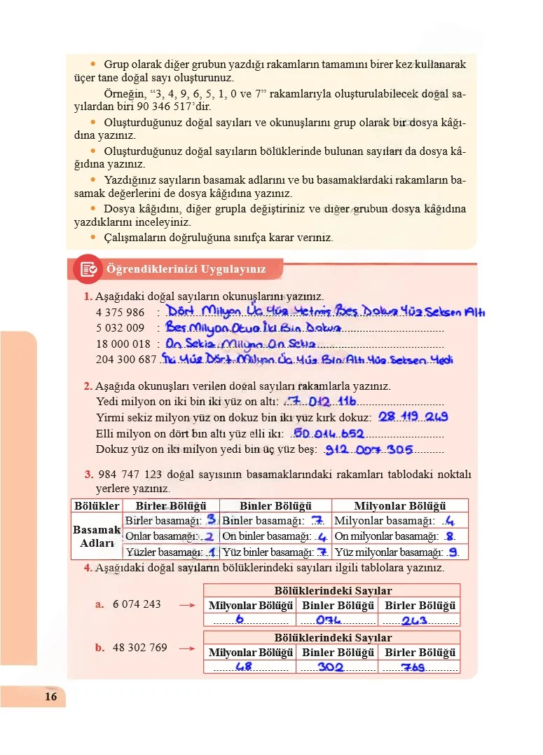 5. Sınıf Matematik Ders Kitabı Cevapları Özgün Yayınları Sayfa 16 Çözüm Görseli