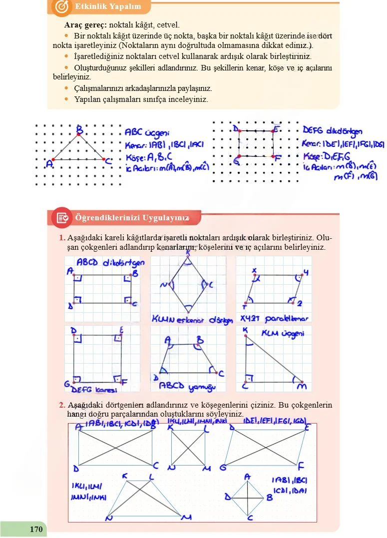 5. Sınıf Matematik Ders Kitabı Cevapları Özgün Yayınları Sayfa 170 Çözüm Görseli