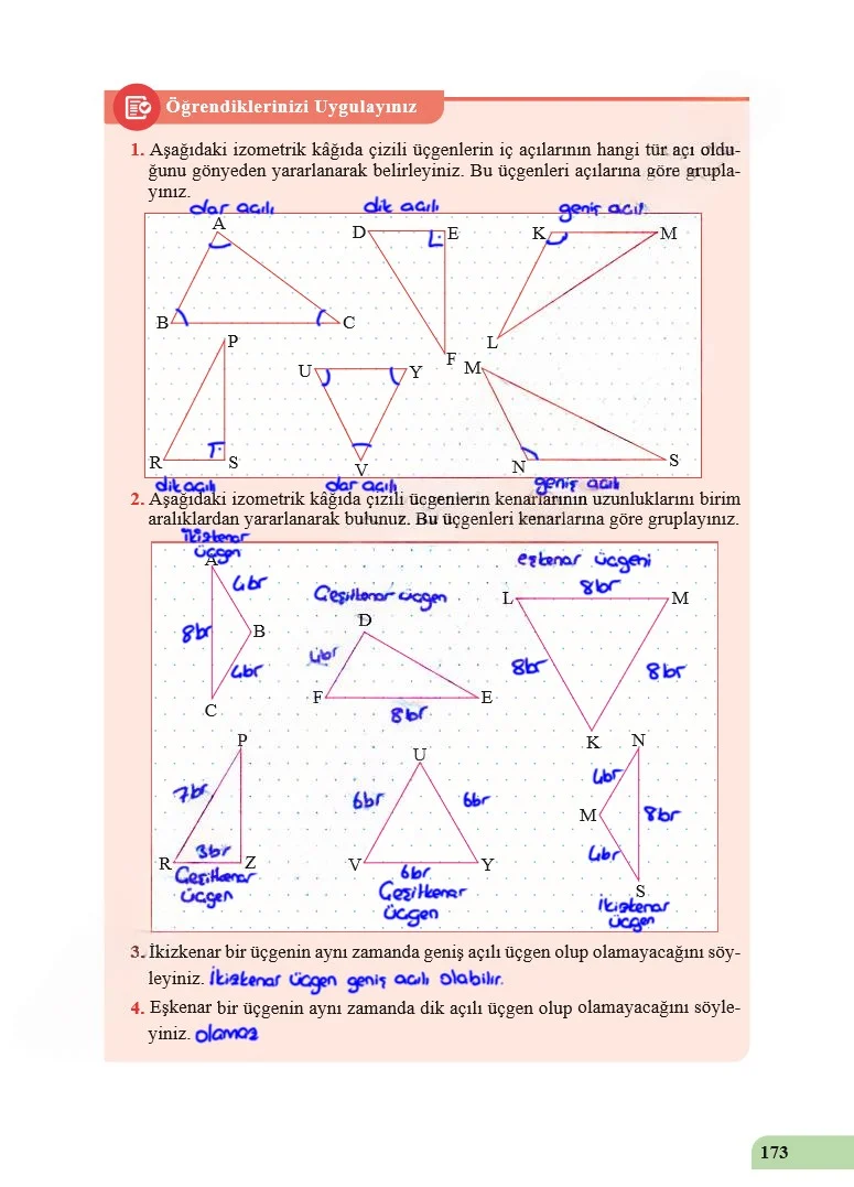 5. Sınıf Matematik Ders Kitabı Cevapları Özgün Yayınları Sayfa 173 Çözüm Görseli