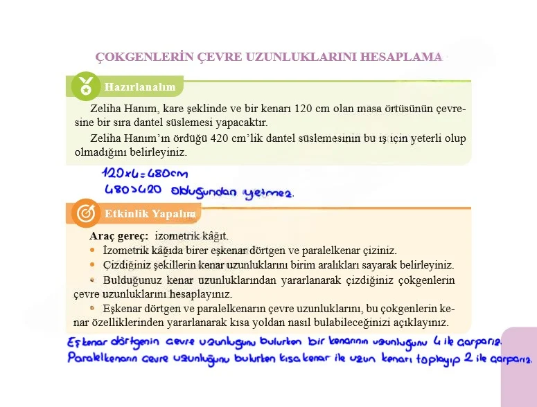 5. Sınıf Matematik Ders Kitabı Cevapları Özgün Yayınları Sayfa 205 Çözüm Görseli