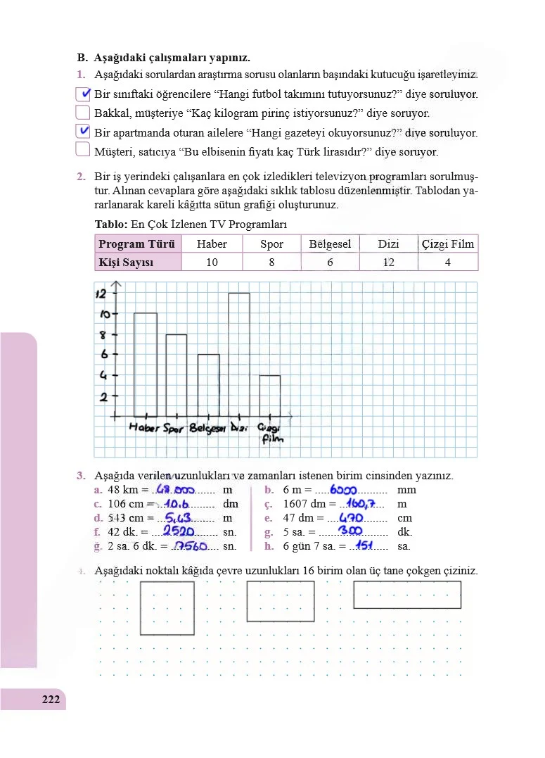 5. Sınıf Matematik Ders Kitabı Cevapları Özgün Yayınları Sayfa 222 Çözüm Görseli