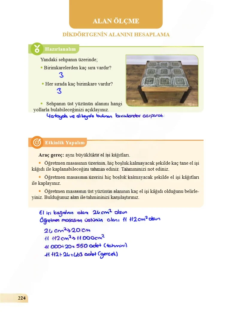 5. Sınıf Matematik Ders Kitabı Cevapları Özgün Yayınları Sayfa 224 Çözüm Görseli