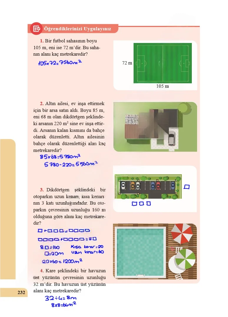 5. Sınıf Matematik Ders Kitabı Cevapları Özgün Yayınları Sayfa 232 Çözüm Görseli