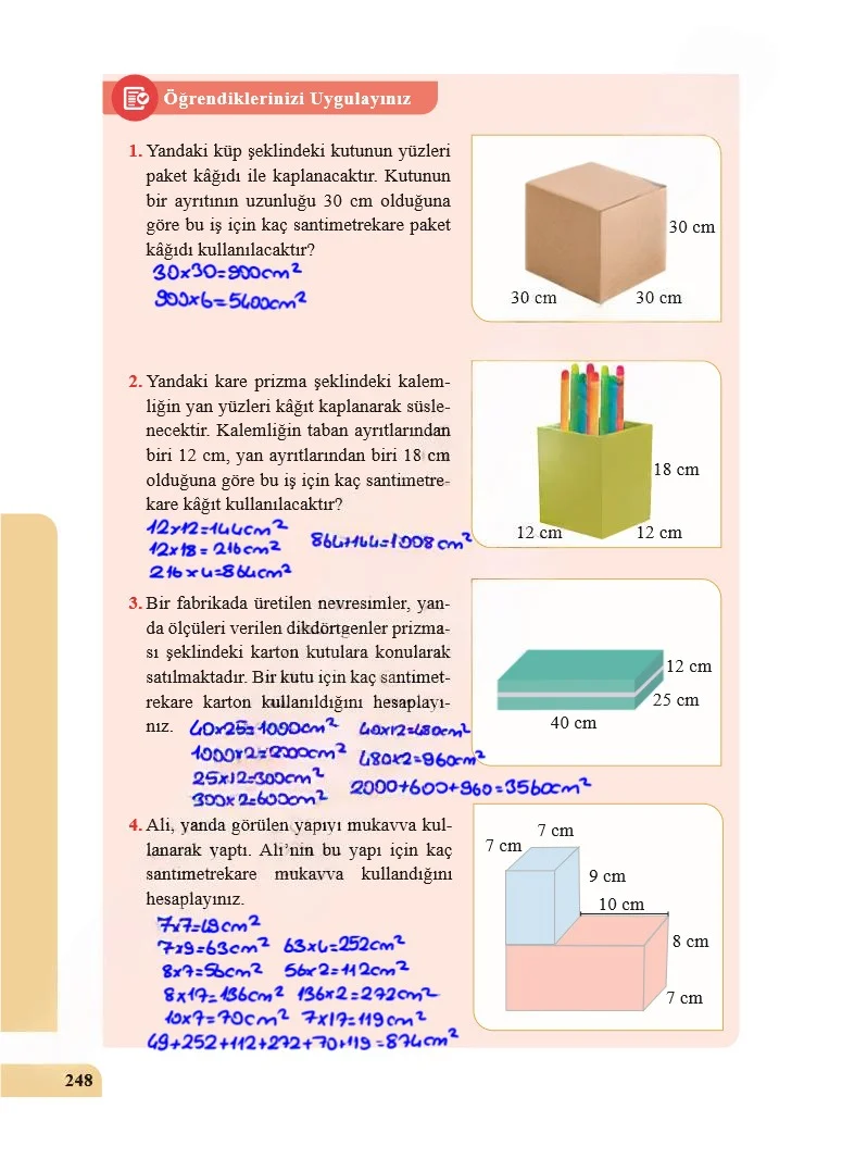 5. Sınıf Matematik Ders Kitabı Cevapları Özgün Yayınları Sayfa 248 Çözüm Görseli