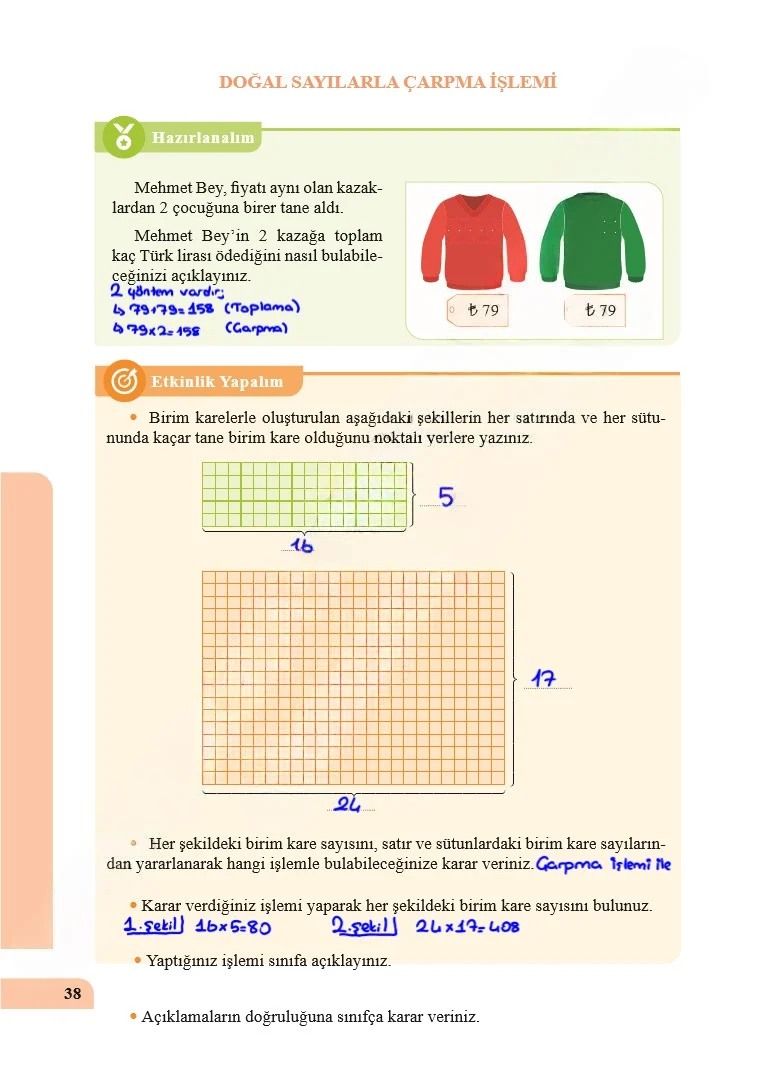 5. Sınıf Matematik Ders Kitabı Cevapları Özgün Yayınları Sayfa 38 Çözüm Görseli