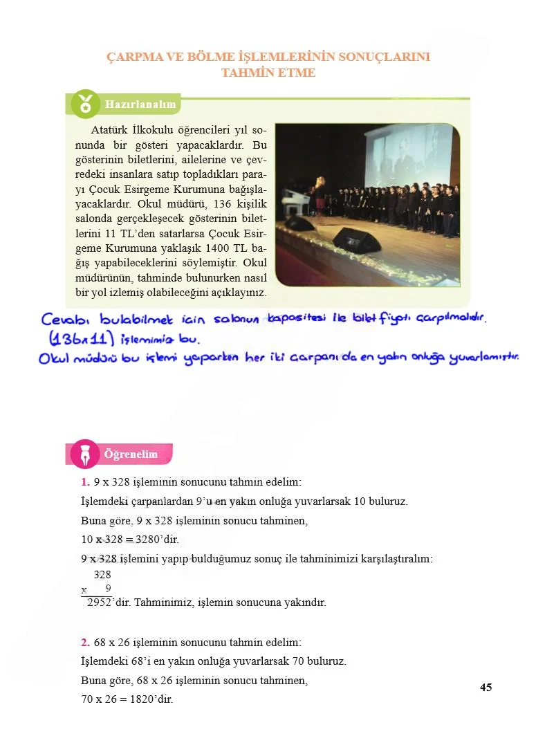 5. Sınıf Matematik Ders Kitabı Cevapları Özgün Yayınları Sayfa 45 Çözüm Görseli