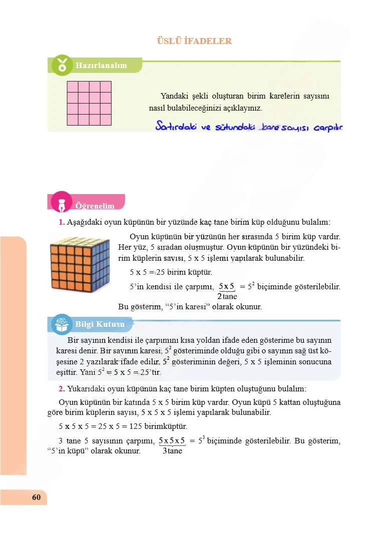 5. Sınıf Matematik Ders Kitabı Cevapları Özgün Yayınları Sayfa 60 Çözüm Görseli