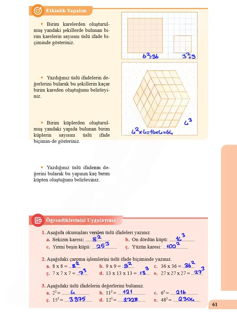 5. Sınıf Matematik Ders Kitabı Cevapları Özgün Yayınları Sayfa 61 Çözüm Görseli