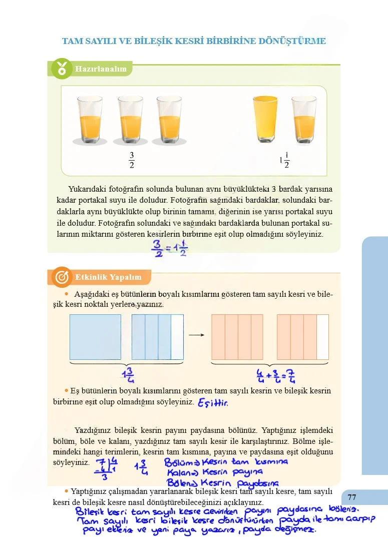 5. Sınıf Matematik Ders Kitabı Cevapları Özgün Yayınları Sayfa 77 Çözüm Görseli