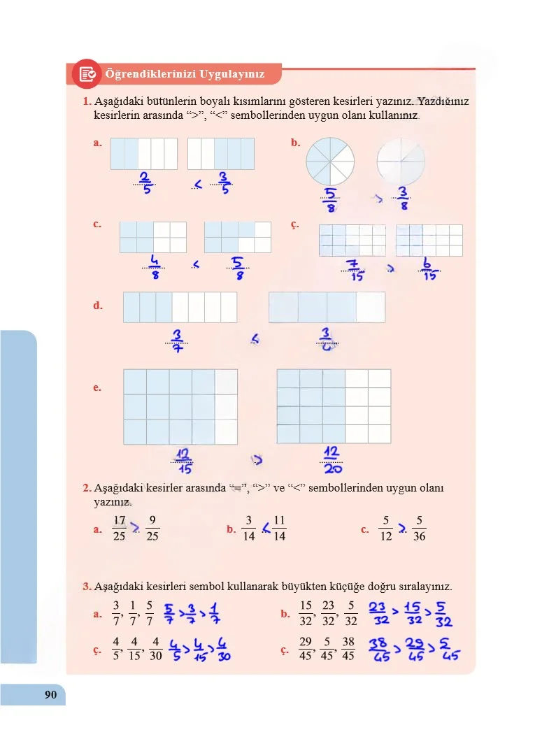5. Sınıf Matematik Ders Kitabı Cevapları Özgün Yayınları Sayfa 90 Çözüm Görseli